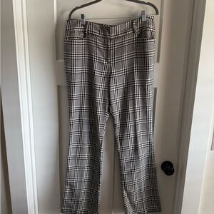 7th Avenue‎ Women's Black And White Checked Bootcut Dress Pants Size 10